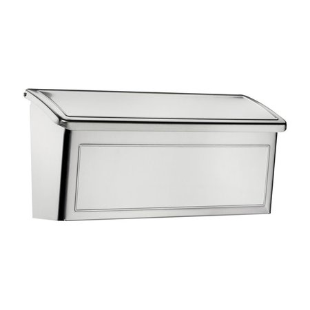 SWIVEL Venice Stainless Steel Wall-Mounted Silver Mailbox, 7.13 x 14.65 x 4.13 in. SW2513611